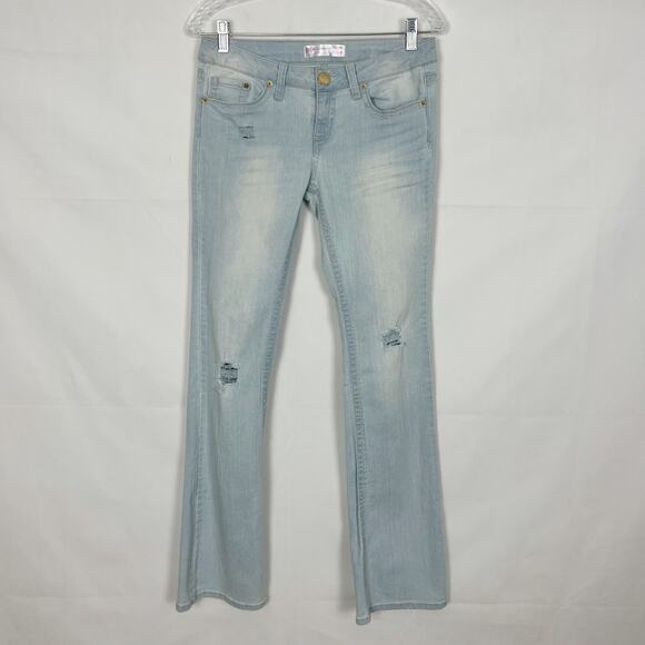 No Boundaries Womens Jeans 7 Y2K Low-Rise Distressed Preppy Mean Girls Regina - Picture 1 of 10